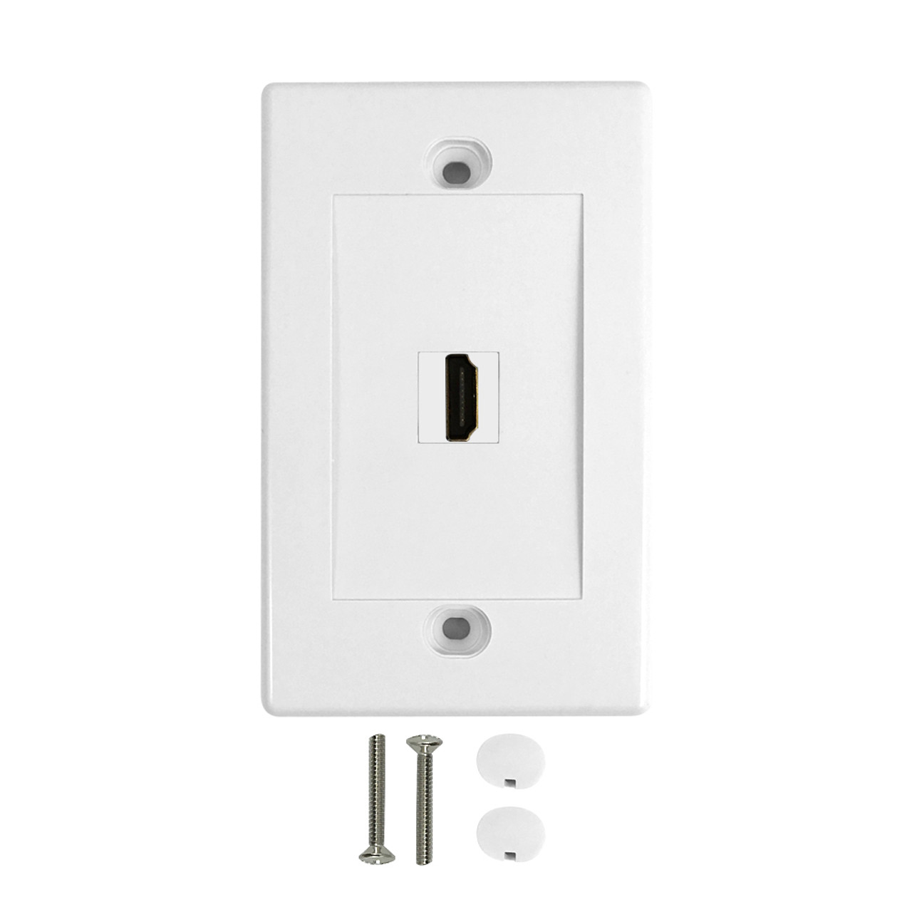 1 Port HDMI Wall Plate Kit White