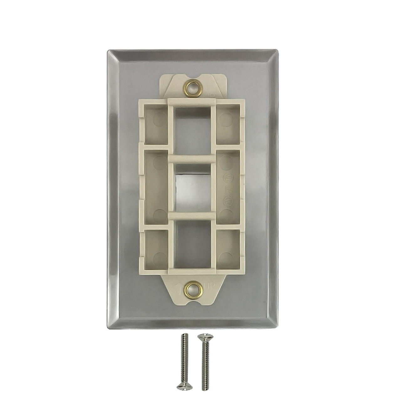 1 Port Keystone Stainless Steel Wall Plate1