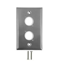 2 Port XLR Stainless Steel Wall Plate