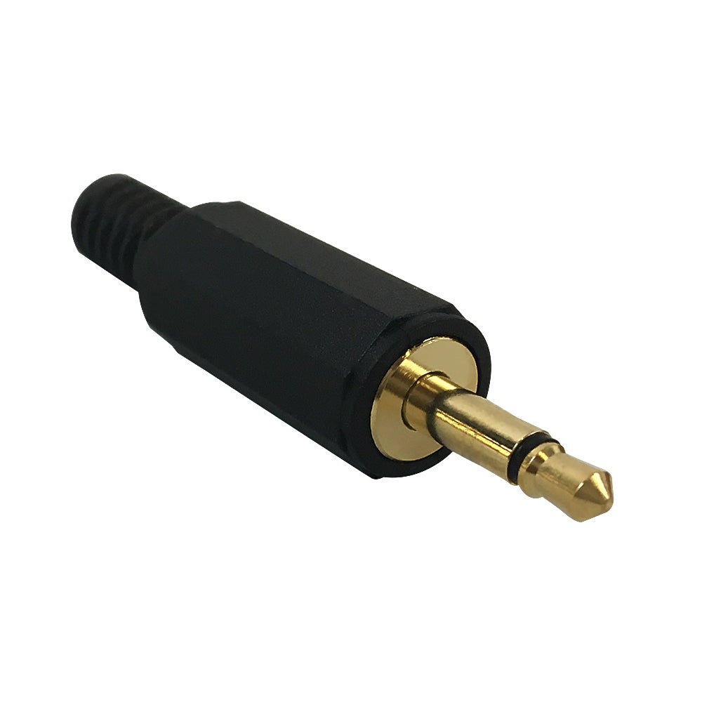 3.5mm Mono Male Solder Connector Black