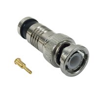 BNC Male Compression Connector for RG6 Quad Shield Pack of 10