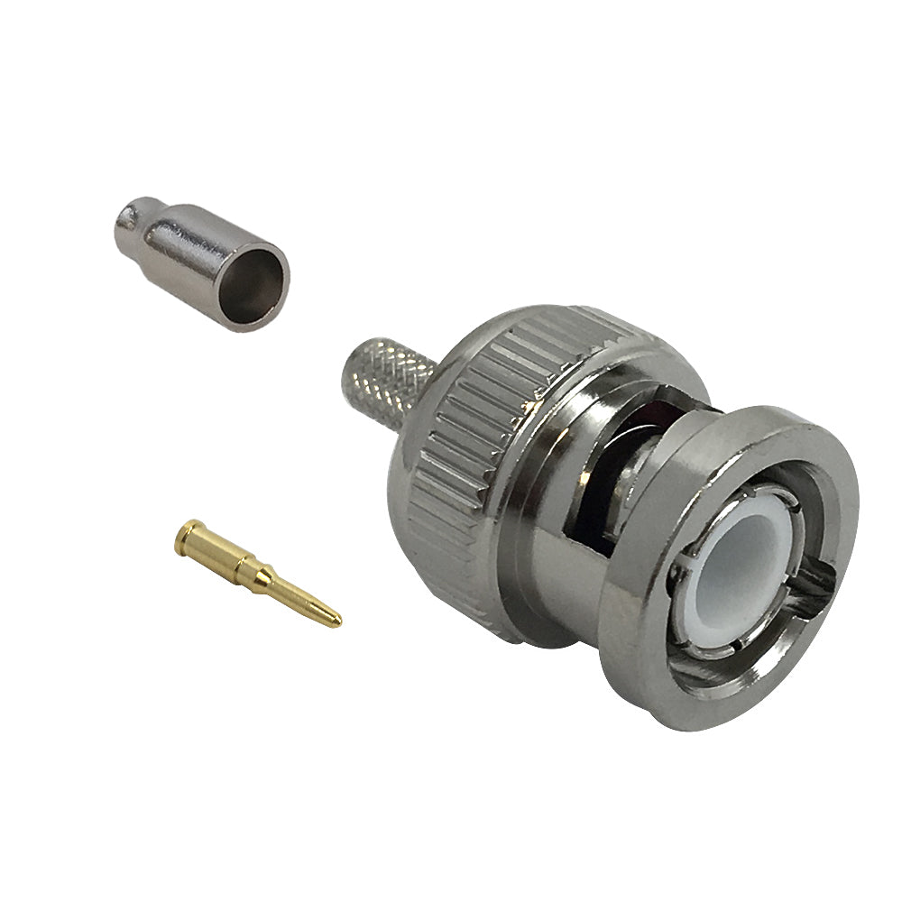 BNC Male Crimp Connector for RG174 LMR 100 50 Ohm