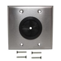 Cable Pass through Wall Plate Double Gang Stainless Steel