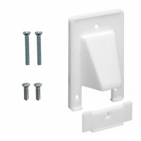 Cable Pass through Wall Plate Removable Bottom Single Gang White