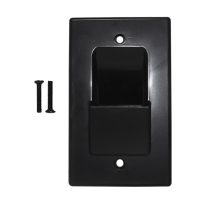Cable Pass through Wall Plate Single Gang Black