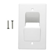 Cable Pass through Wall Plate Single Gang White