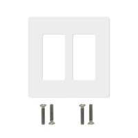 Decora Double Gang Screw Less Wall Plate