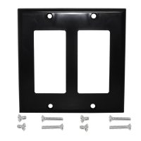 Decora Double Gang Wall Plate Black