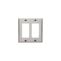 Decora Double Gang Wall Plate Stainless Steel