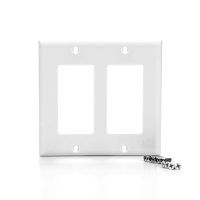 Decora Double Gang Wall Plate White