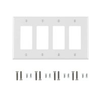 Decora Four Gang Wall Plate White