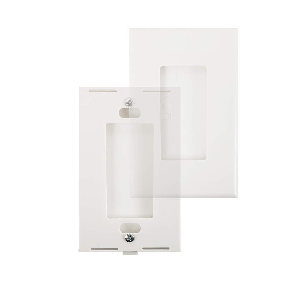 Decora Screw Less Single Gang Wall Plate White.