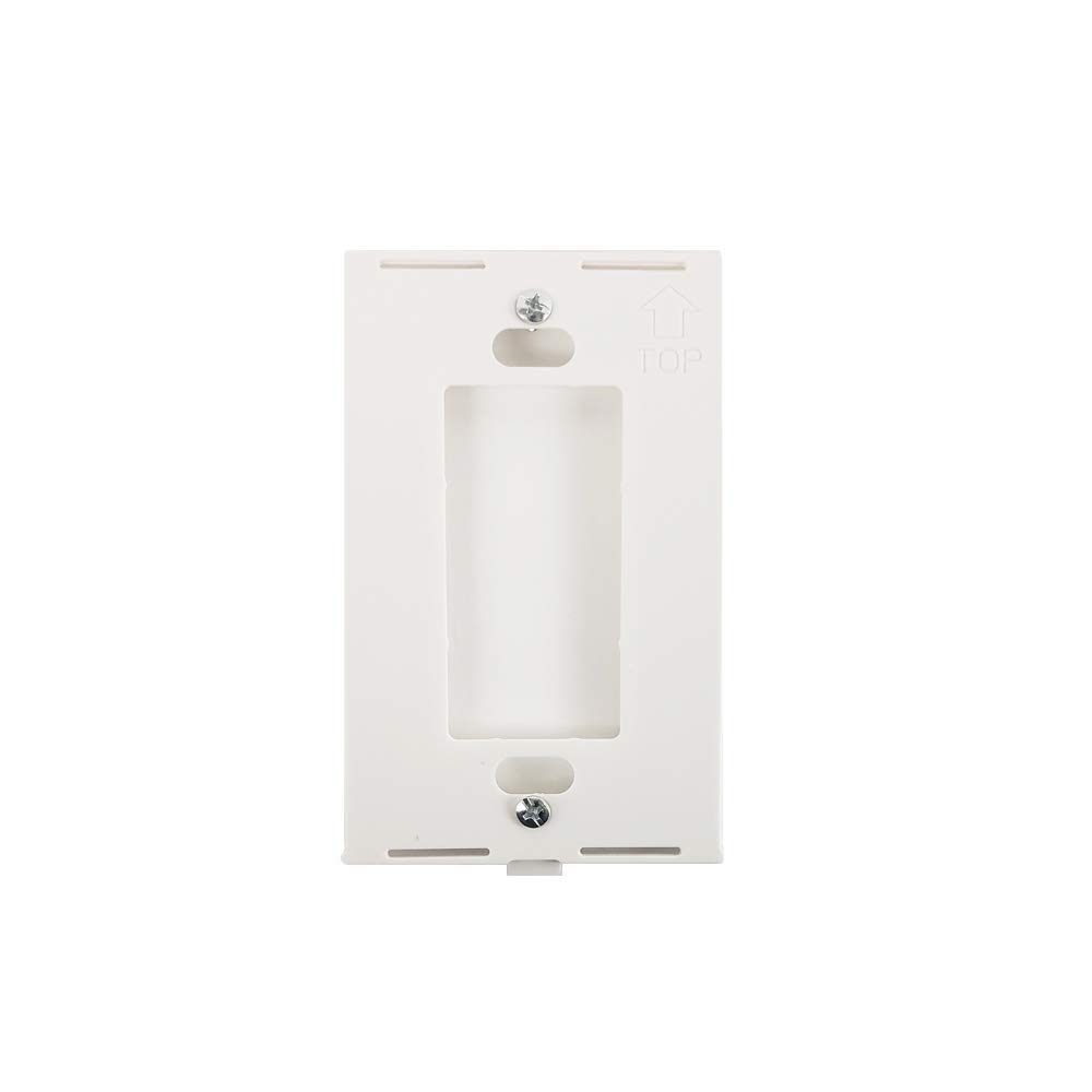 Decora Screw Less Single Gang Wall Plate White