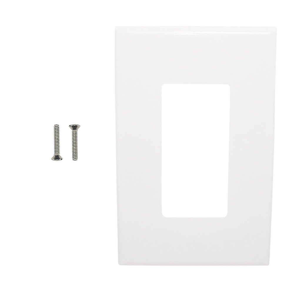 Decora Screw Less Single Gang Wall Plate White1