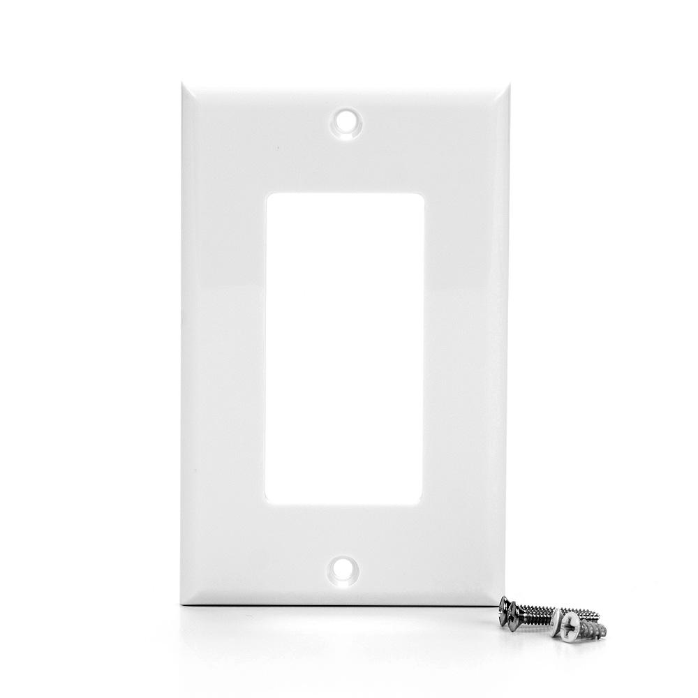 Decora Single Gang Wall Plate White