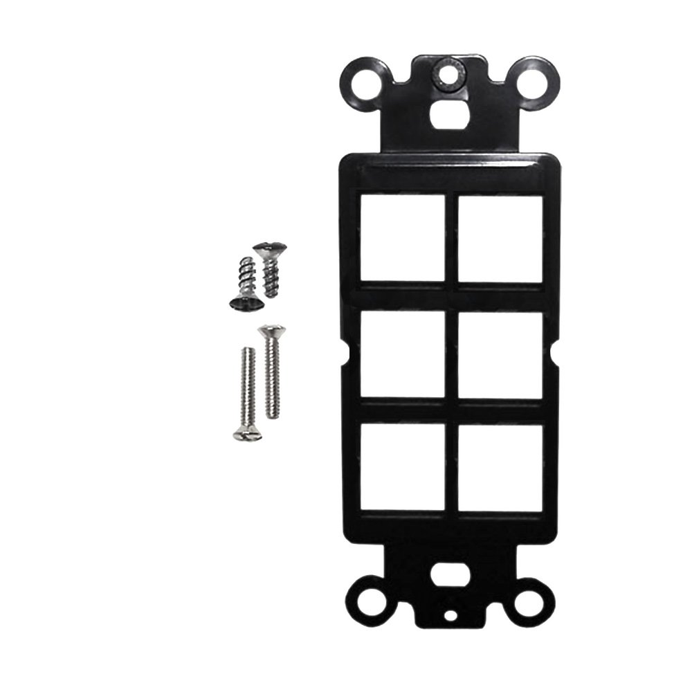 Decora Strap 6 Port Keystone Black