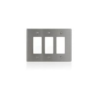 Decora Triple Gang Wall Plate Stainless Steel
