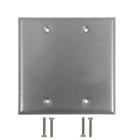 Double Gang Stainless Steel Wall Plate Solid