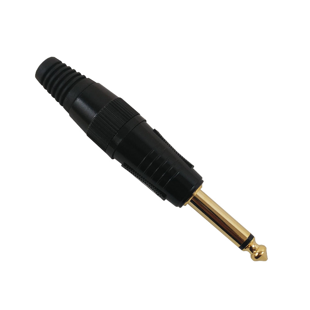 TS 14 inch Mono Male Solder Connector Black