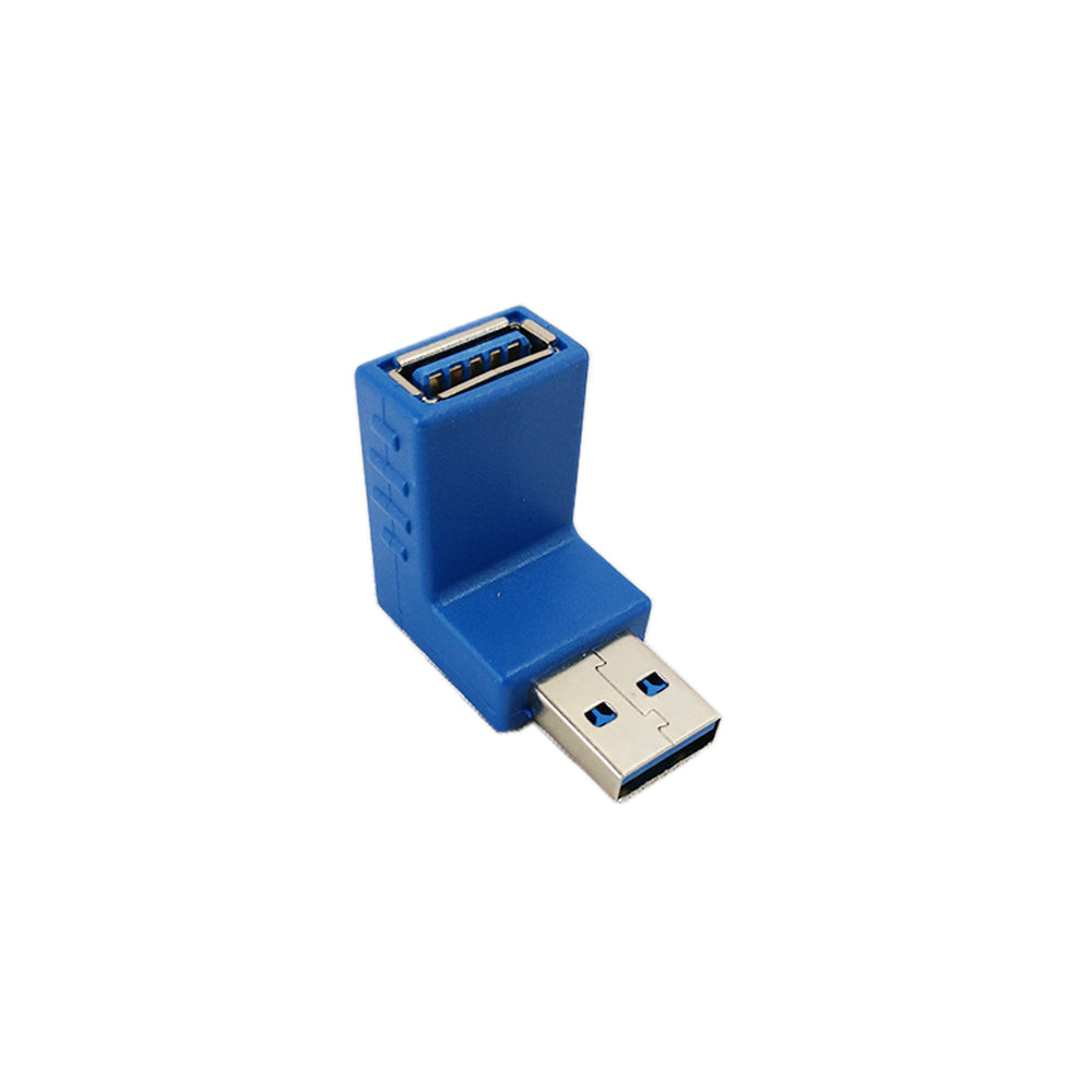 USB 3.0 A Male to A Female 270 degree Adapter Blue