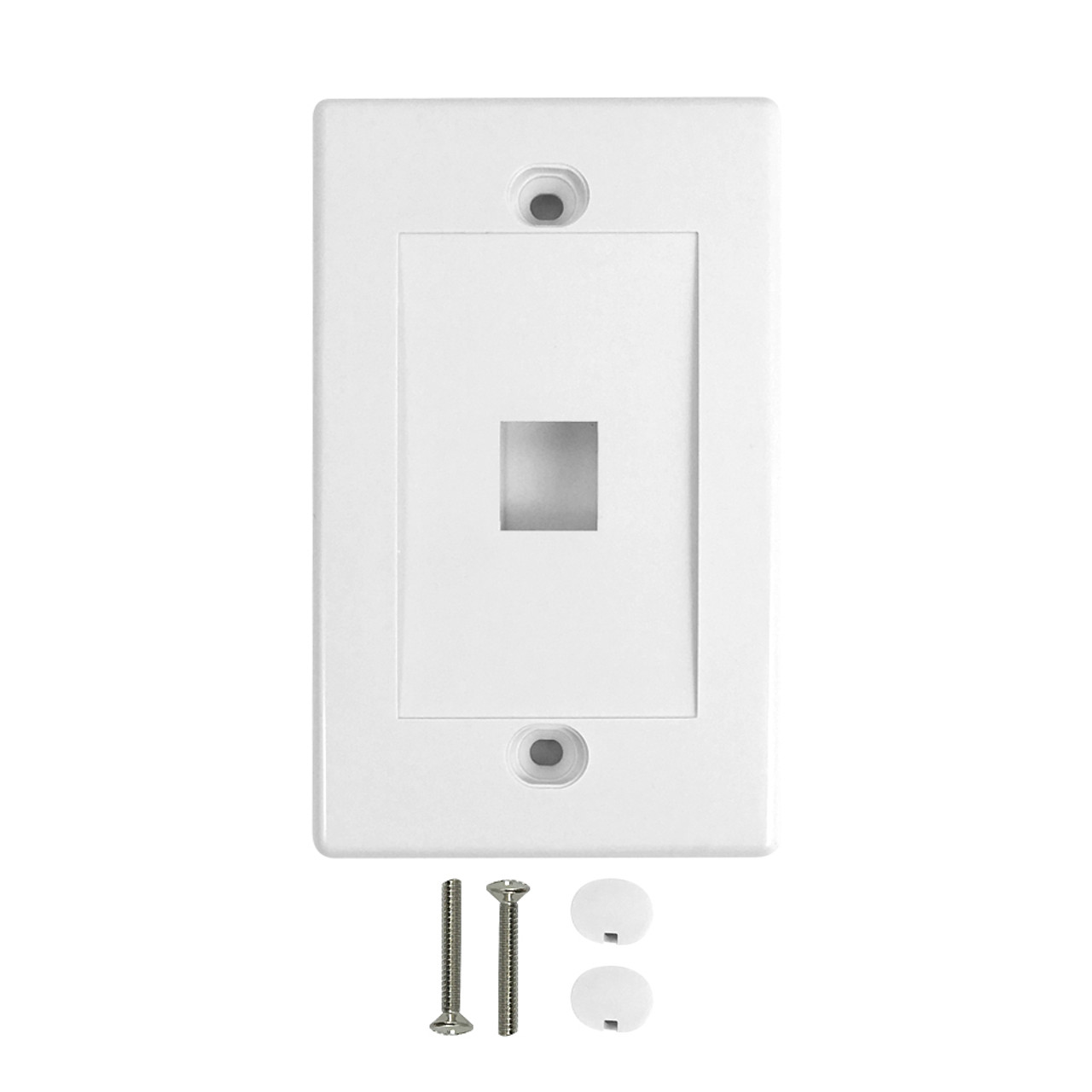 Wall Plate 1 Port Keystone White