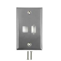 Wall Plate Single Gang 1x DB9 1x Keystone Stainless Steel