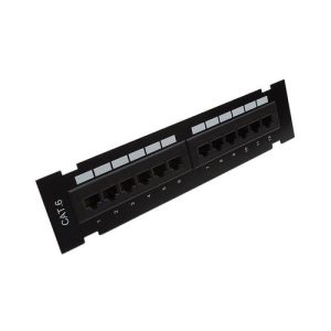"12 Port Cat6 Self Mount Patch Panel | RJ45 Female Ports | Wall ...