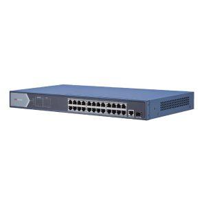 24 Port Gigabit 370W PoE Switch 1 Port RJ45 1 Port SFP Uplink – Desktop Rack Mount – Unmanaged – 1U – IEEE 802.3at af