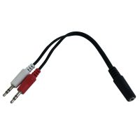 3.5mm Stereo Female to 2x 3.5mm Stereo Male Cables