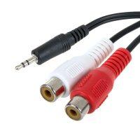 3.5mm Male to 2x RCA Female Cables - Premium