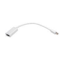 6 inch Mini DisplayPort v1.2 Male to HDMI Female with Audio Adapter Active 4K x 2K White 1