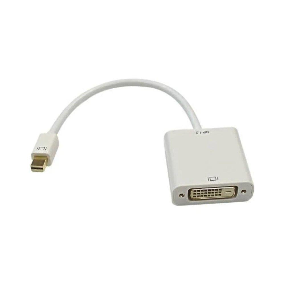 6 inch Mini DisplayPort ThunderboltTM Male to DVI Female Adapter White