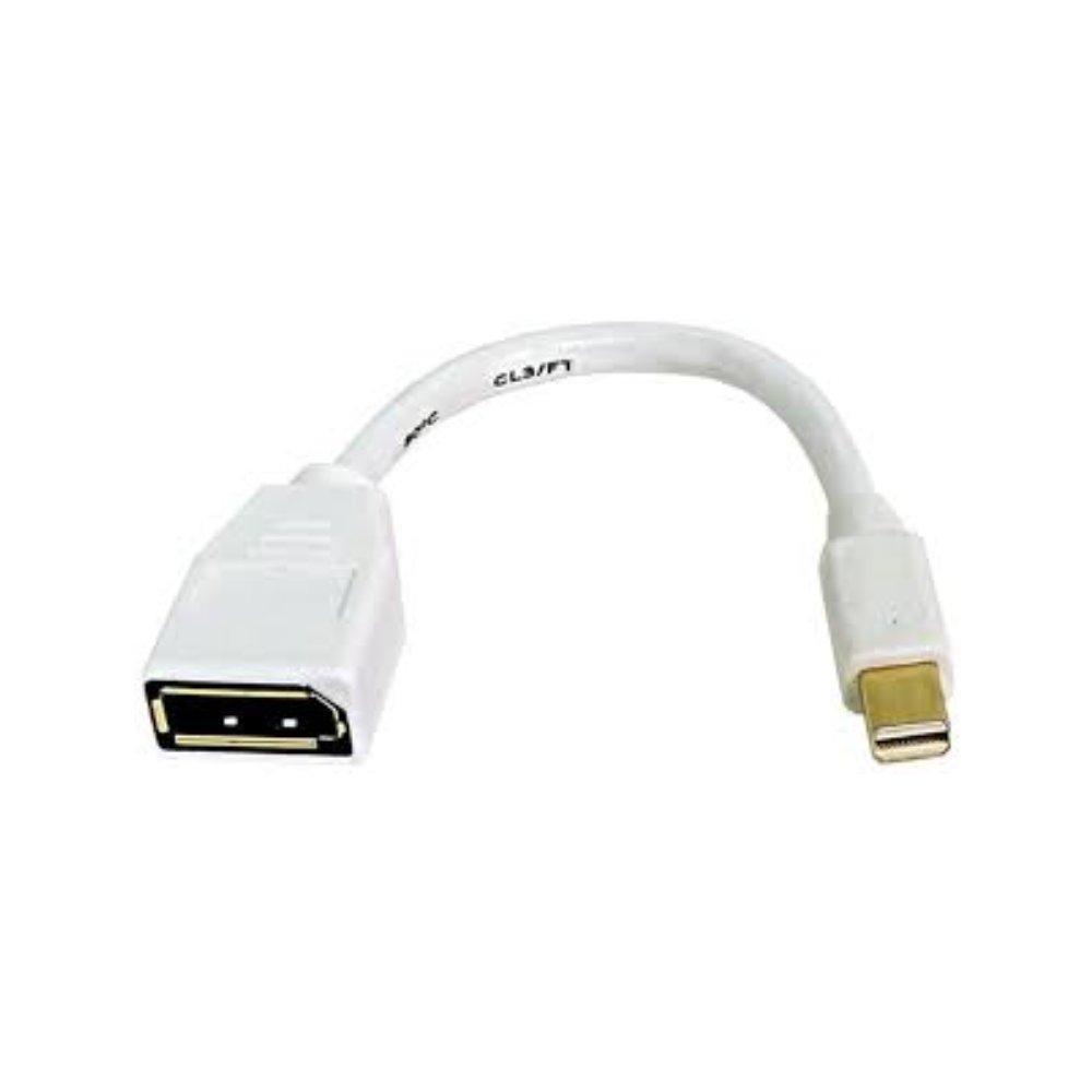 6 inch Mini DisplayPort ThunderboltTM v1.2 Male to DisplayPort Female Adapter White