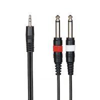 3.5mm Male To 2 X 1/4 Inch TS Male Audio Cable - Premium