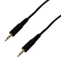 2.5mm Stereo Male To Male - Black