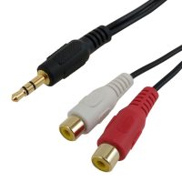 3.5mm Male to 2x RCA Female Cables