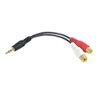 3.5mm Female to 2x RCA Male Cables