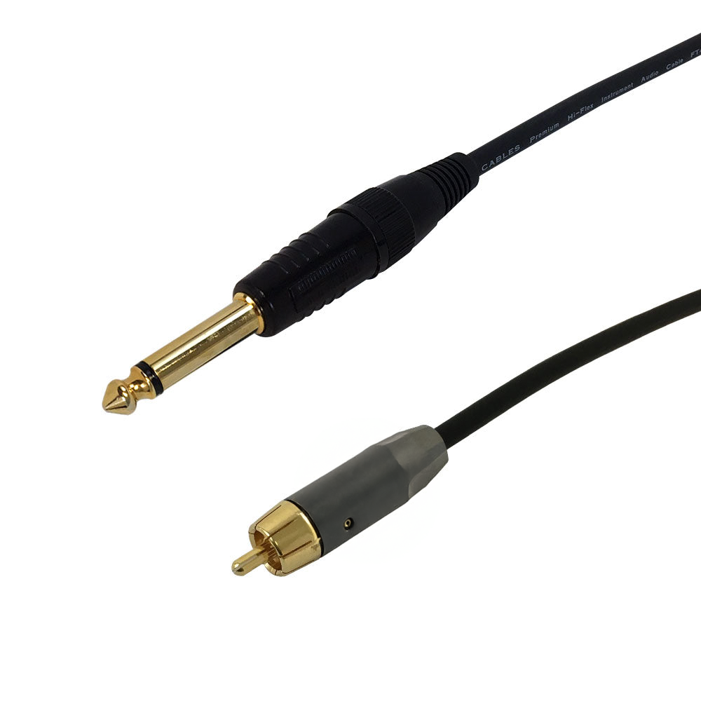 Inch TS Male to RCA Male Audio Cable Inch TS Male to RCA Male Audio Cable