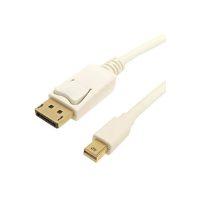 Mini DisplayPort Male to DisplayPort Male Cable with audio 4K2K 60Hz FT4 32AWG White