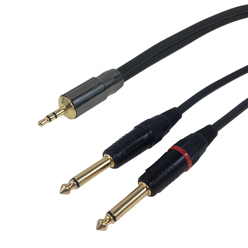 Premium 3.5mm Male to 2x 1 4 inch TS Male Audio Cable FT4 Premium 3.5mm Male to 2x 1 4 inch TS Male Audio Cable FT4