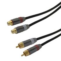 Dual RCA Male to Female Cables
