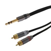 1/4 Inch TRS Male to 2x RCA Male Cables