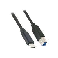 USB 3.1 Type C Male to B Male Cable 5G 3A – Black