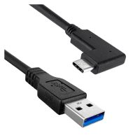 USB 3.1 Type-C Right/Left Angle Male to A Straight Male