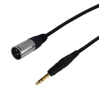 XLR Male to 1/4 Inch TRS Male Cables - Premium