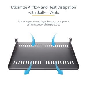 19 inch Front Mount Vented Shelf 7.5 inch depth