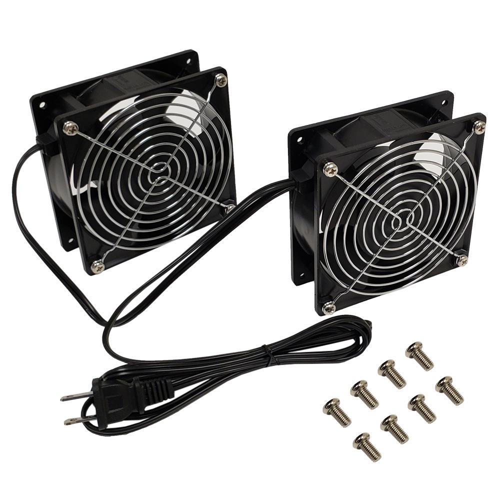 8eae6 Other Brands RM 615 Wall Mount Bracket Cabinet Shelves Fan Kit for RM 500 Series Wall Mount Cabinets Low Decibel 28dBa 55 CFM Pair