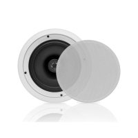 In Wall   In Ceiling Dual 8 inch Speaker System 2 Way Flush Mount White Pair