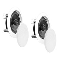 Pyle Pro PDICRD 5.25  In Wall In Ceiling 150W 2 Way Stereo Speakers Pair White