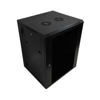 Wall Mount Swing Out Cabinet 15U x 18.5  Usable Depth Black
